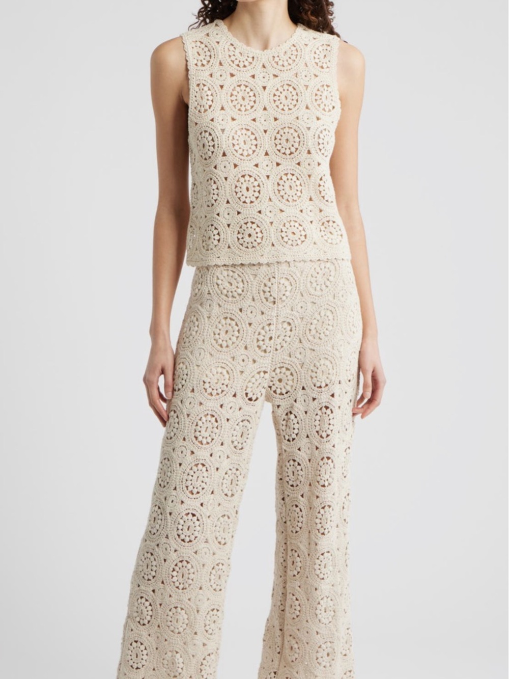 FRAME crochet cotton tank medium